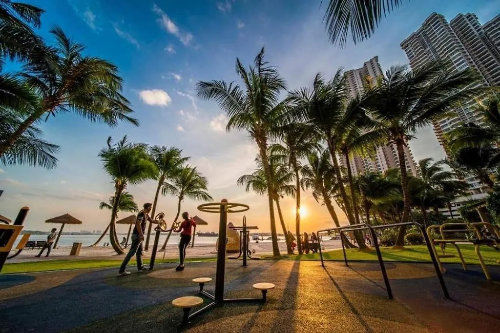 淡雅柔和海景套房四卧四卫12-16人适合家庭入住 金海湾danga Bay Johor Bahru 0*,